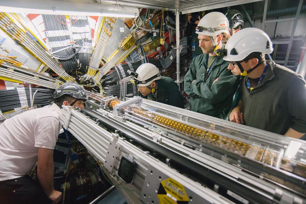 Installation of the Insertable B-Layer into the ATLAS detector. Photo credit Heinz Pernegger.
