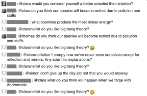 One student was particularly keen on finding out my views on The Big Bang Theory!