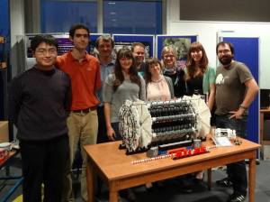 The team who rebuilt the ATLAS LEGO model at the University of Manchester.